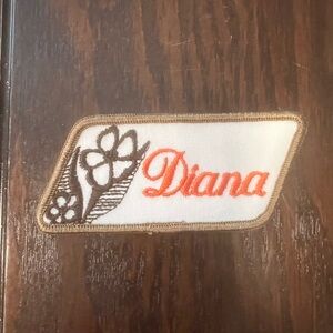 Vintage 1970’s Swiss Maid Quality Emblems Cursive Diana Patch